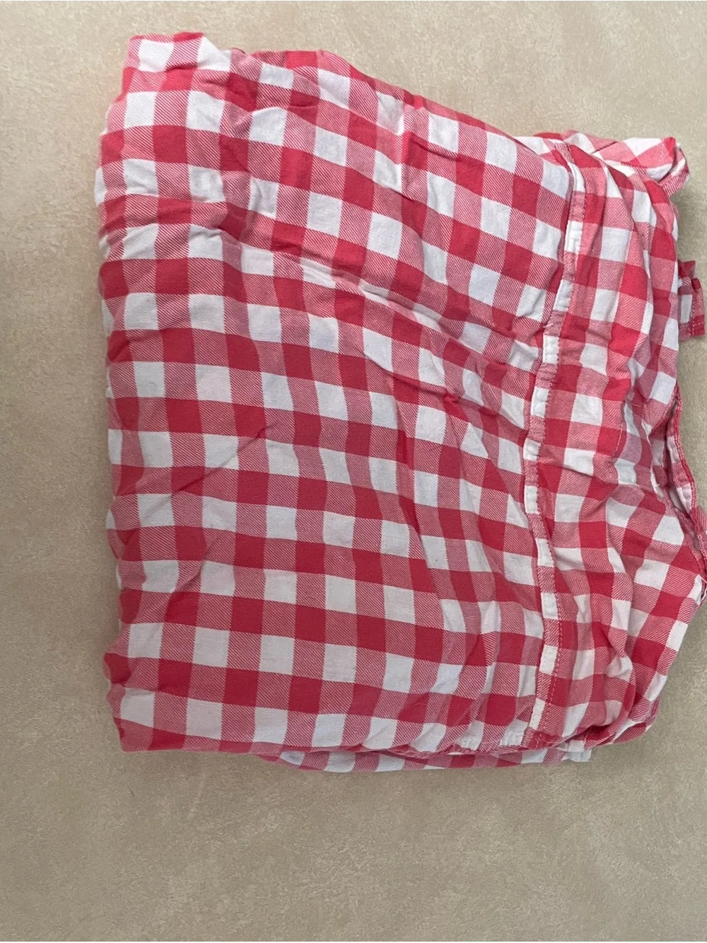 Old Navy Red and White Plaid Kids Pajama Top